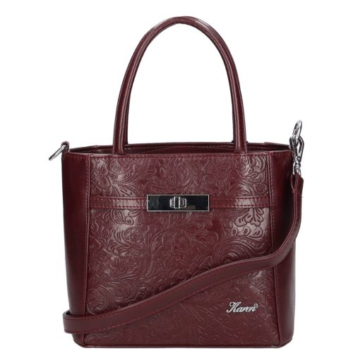 Karen rostbőr táska 1736 bordó virág