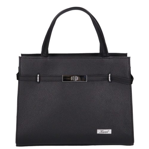 Karen 9429 bis fekete rostbőr női kézitáska