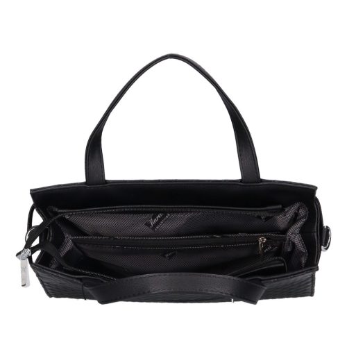 Karen 9429 bis fekete rostbőr női kézitáska