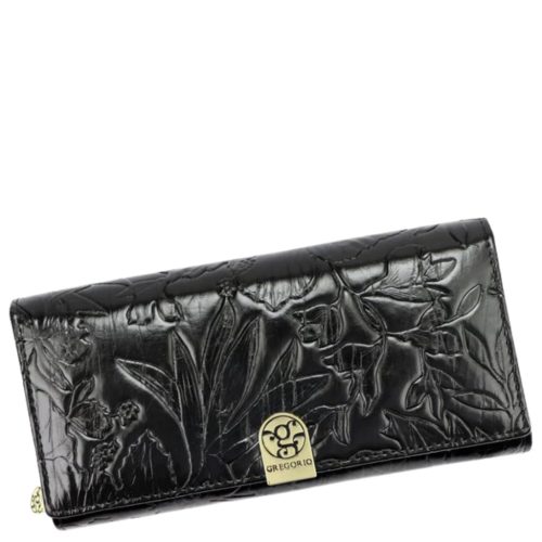 Gregorio HL122 fekete bőr női pénztárca