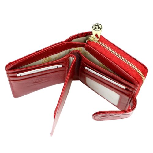 Gregorio BTE115 piros lakk bőr pénztárca