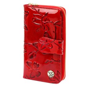 Gregorio BTE116 piros bőr női pénztárca 