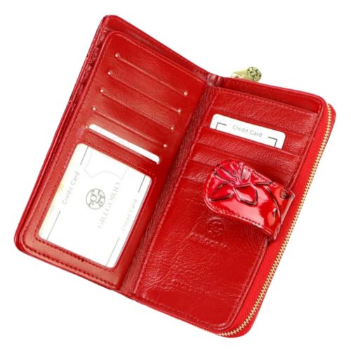 Gregorio BTE116 piros bőr női pénztárca 