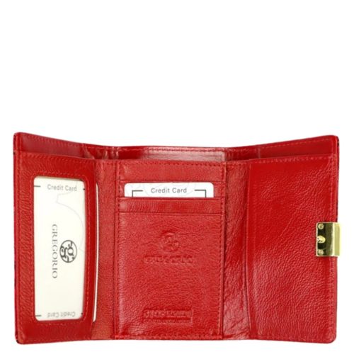 Gregorio BTE117 piros női bőr pénztárca