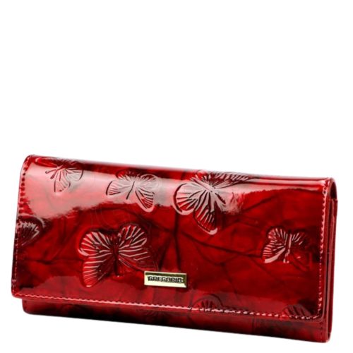 Gregorio BTS100 piros lakk bőr női pénztárca