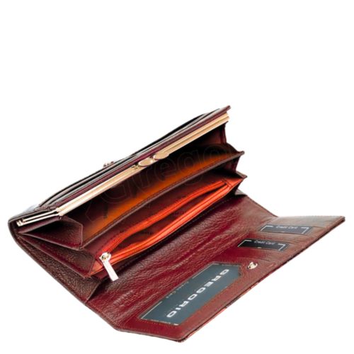 Gregorio BTS100 piros lakk bőr női pénztárca