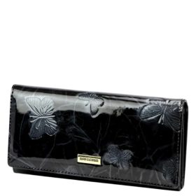 Gregorio BTS102 fekete lakk bőr pénztárca