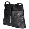 Karen rostbőr táska D 099 fekete új virág