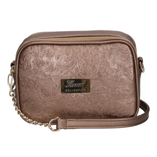 Karen rostbőr táska 1548 bis bronz virág