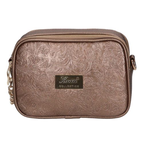 Karen rostbőr táska 1548 bis bronz virág