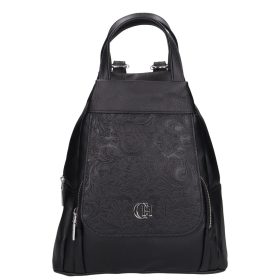 Chiara rostbőr táska K 7031 fekete virág