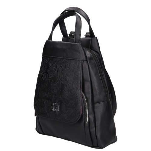 Chiara rostbőr táska K 7031 fekete virág