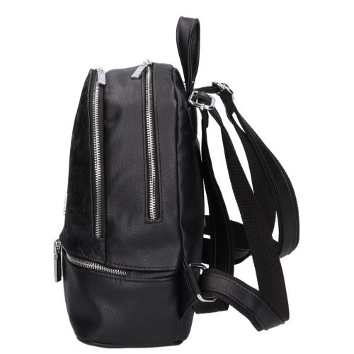 Chiara rostbőr hátizsák I 5000 fekete virágos ezüst 