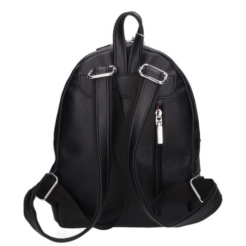 Chiara rostbőr hátizsák I 5000 fekete virágos ezüst 