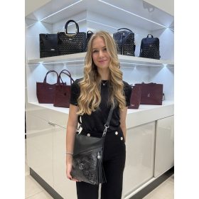 Karen rostbőr táska 2501 fekete virág