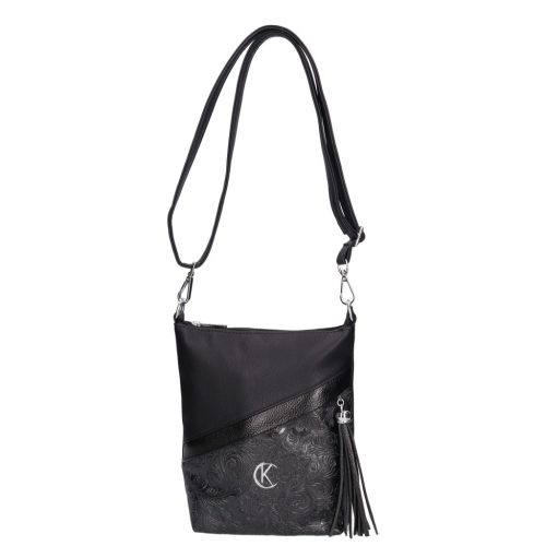 Karen rostbőr táska 2501 fekete virág