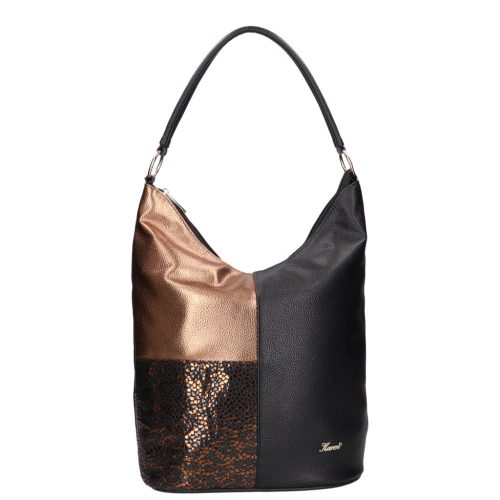 Karen rostbőr táska 9548 fekete arany