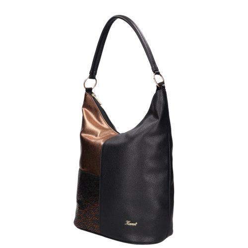 Karen rostbőr táska 9548 fekete arany