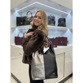 Karen rostbőr táska 9548 fekete ezüst