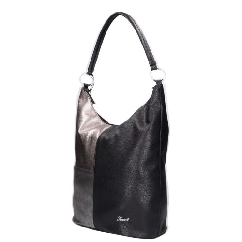 Karen rostbőr táska 9548 fekete ezüst