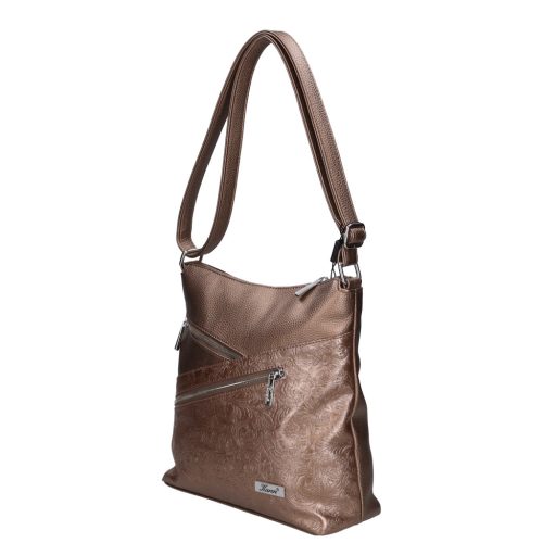 Karen rostbőr táska 1651 bronz virág