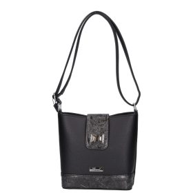 Karen rostbőr táska 9437 fekete új virág