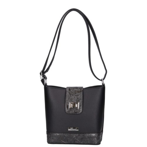 Karen rostbőr táska 9437 fekete új virág