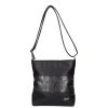 Karen rostbőr női táska N 099 fekete új virág