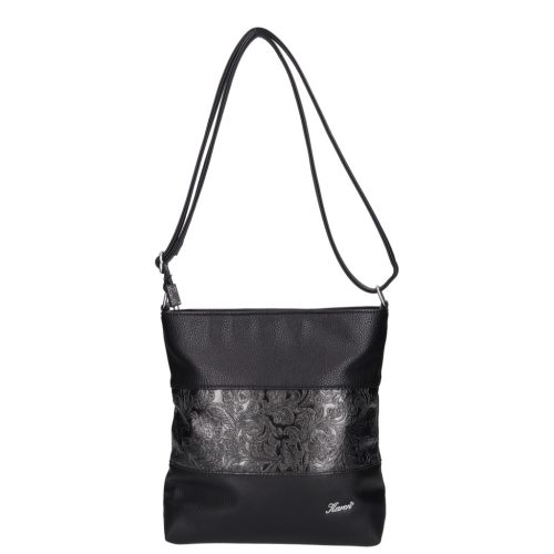 Karen rostbőr női táska N 099 fekete új virág