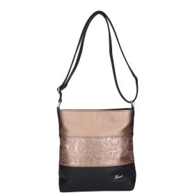 Karen rostbőr táska N 099 fekete bronz virág
