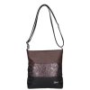 Karen rostbőr női táska N 099 fekete barna virág