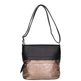 Karen rostbőr táska D 325 bis fekete bronz virág