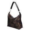Chiara rostbőr táska L 327 fekete arany virág