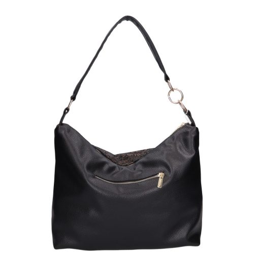 Chiara rostbőr táska L 327 fekete arany virág