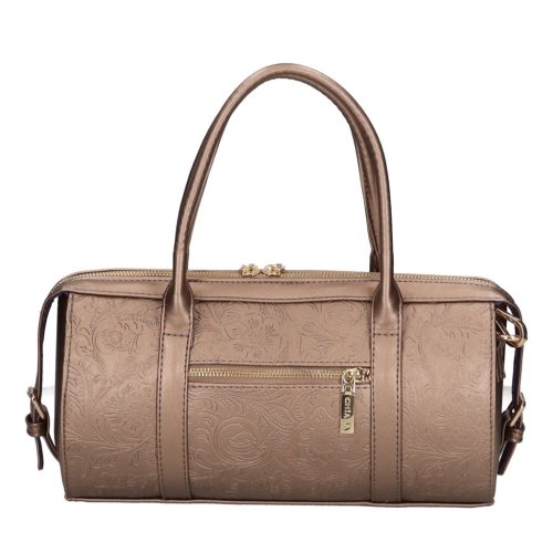 Chiara rostbőr táska I 5063 bronz virág