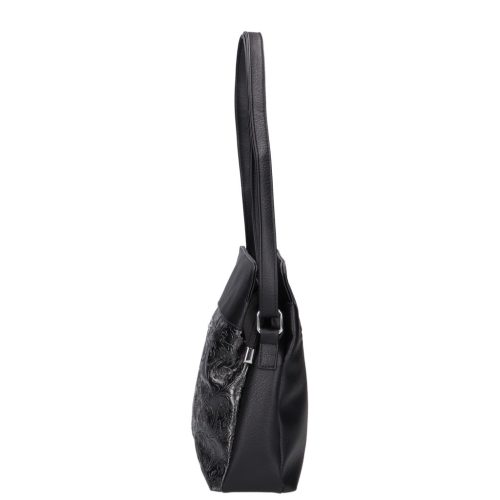 Karen rostbőr táska D 214 fekete új virág