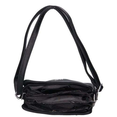 Karen rostbőr táska D 214 fekete bronz virág