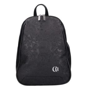 Chiara rostbőr táska E 6028-G fekete virág