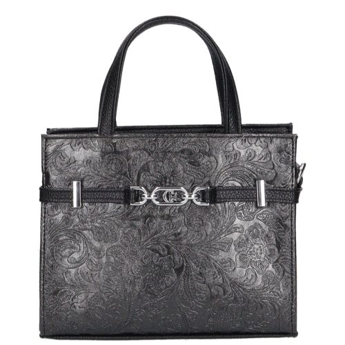 Chiara rostbőr táska K 7038 fekete virág