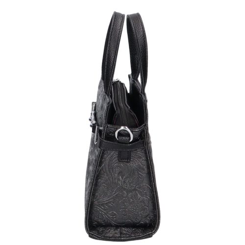 Chiara rostbőr táska K 7038 fekete virág