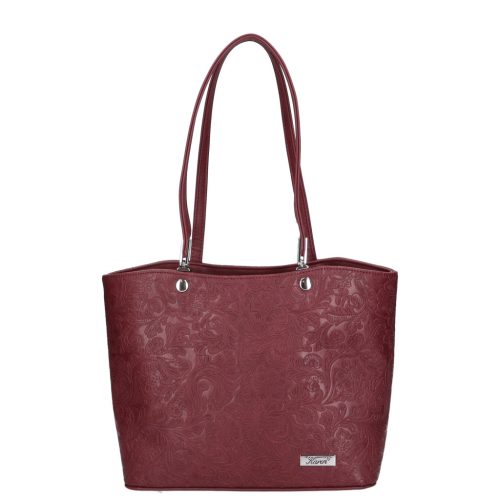 Karen rostbőr táska 2516 bordó virág