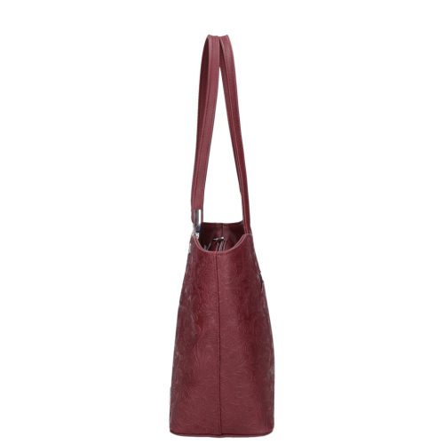 Karen rostbőr táska 2516 bordó virág