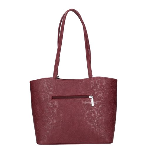 Karen rostbőr táska 2516 bordó virág