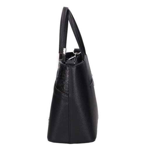 Karen rostbőr női táska D 444 fekete virág