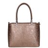 Karen rostbőr táska D 687 bronz virág