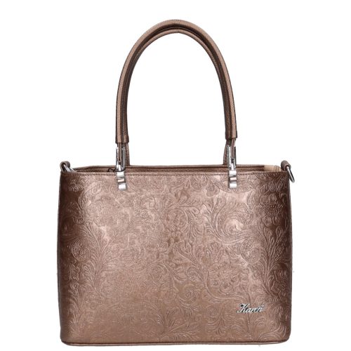 Karen rostbőr táska D 687 bronz virág