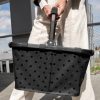 Reisenthel carrybag frame glossy dots black kosár BK7076