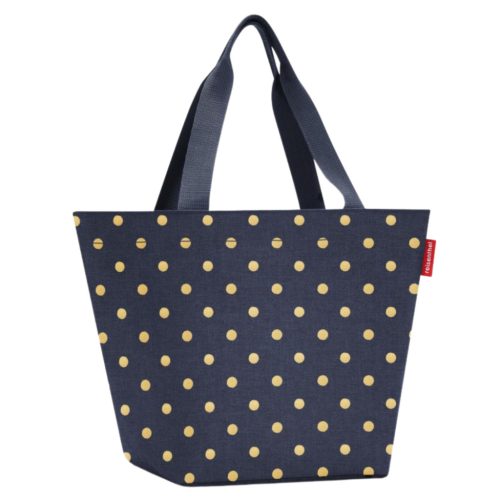 Reisenthel shopper M metallic dots blue válltáska ZS4117