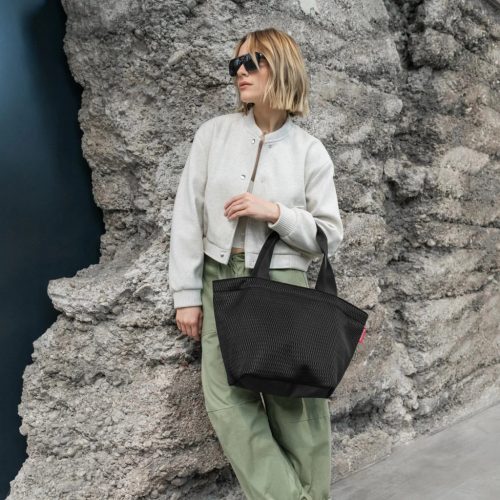 Reisenthel shopper M mesh black válltáska ZS7082
