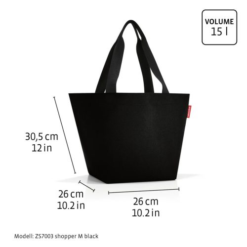 Reisenthel shopper M mesh black válltáska ZS7082